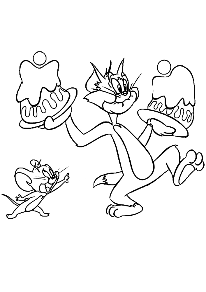 Malbuch aus dem Cartoon Tom und Jerry